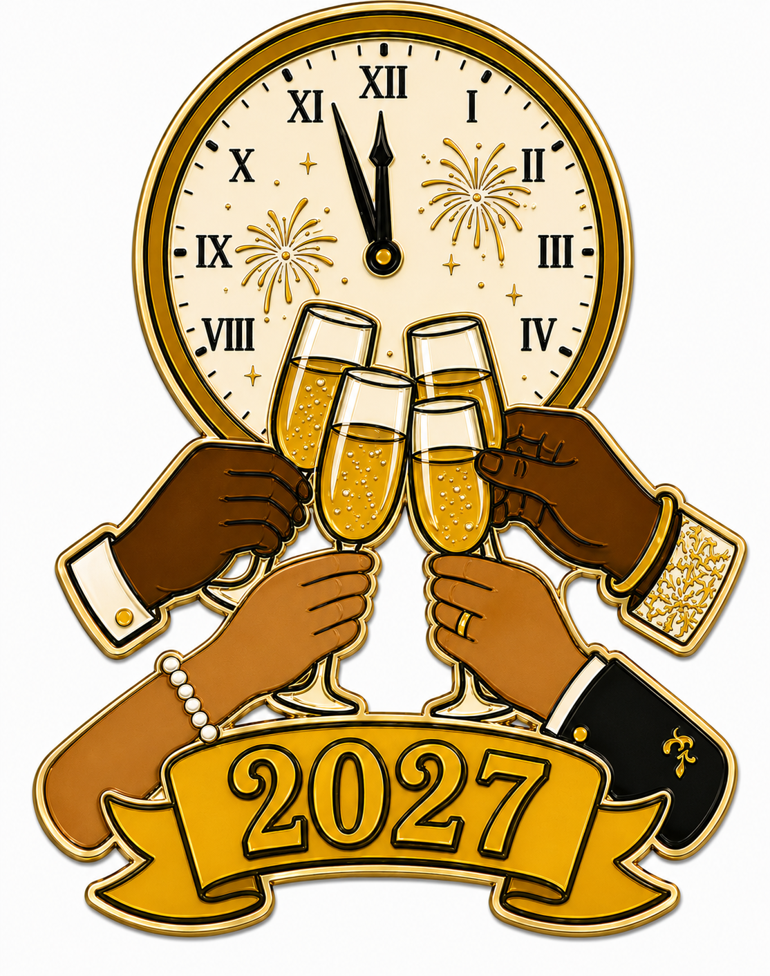 Happy New Year 2027 | Heritage Holiday Pin