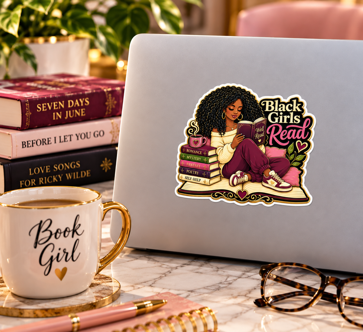 Black Girls Read | Heritage Vinyl Sticker