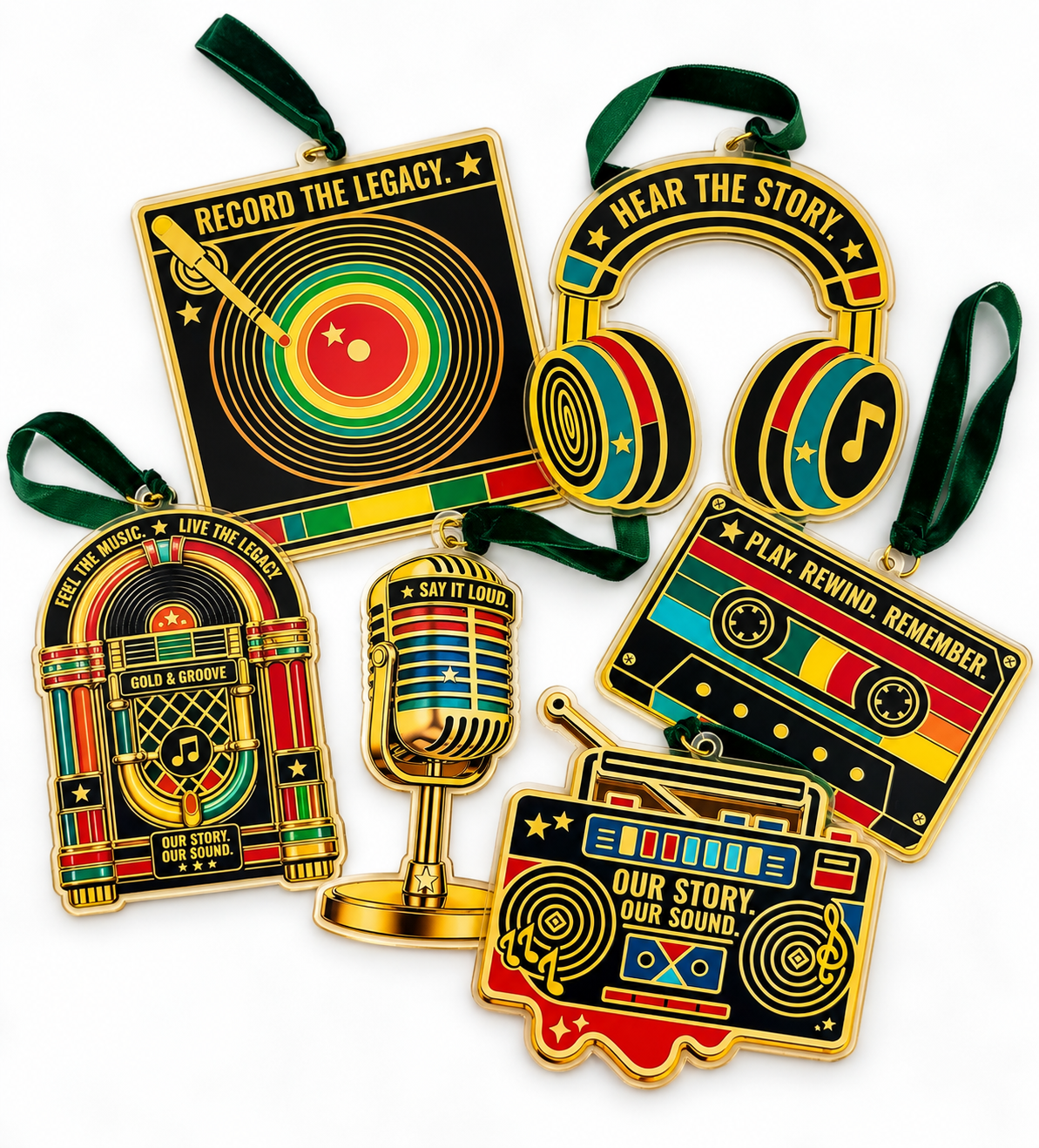 Gold & Groove™ Holiday Ornament Collector Edition | 6 Collectible Ornaments