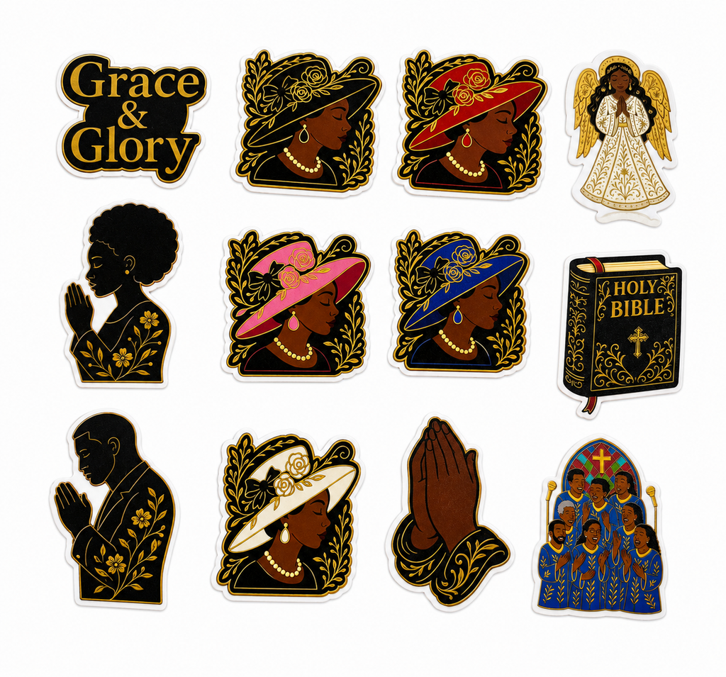 Grace & Glory 12-pack Sticker Set | Grace & Glory Collection