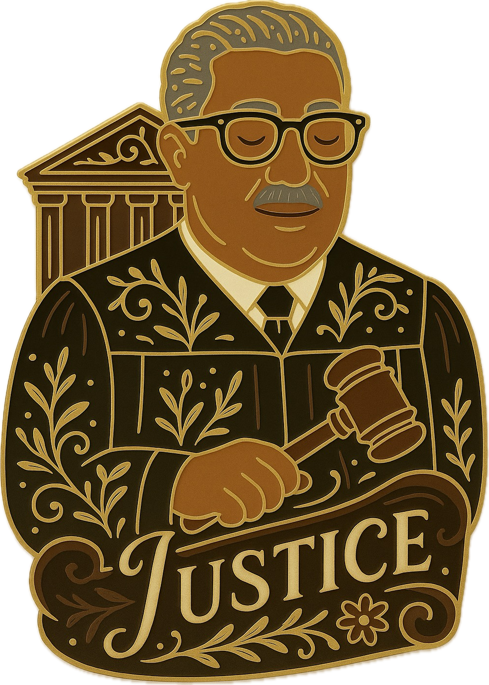 Justice | Inspired by Thurgood Marshall Pin