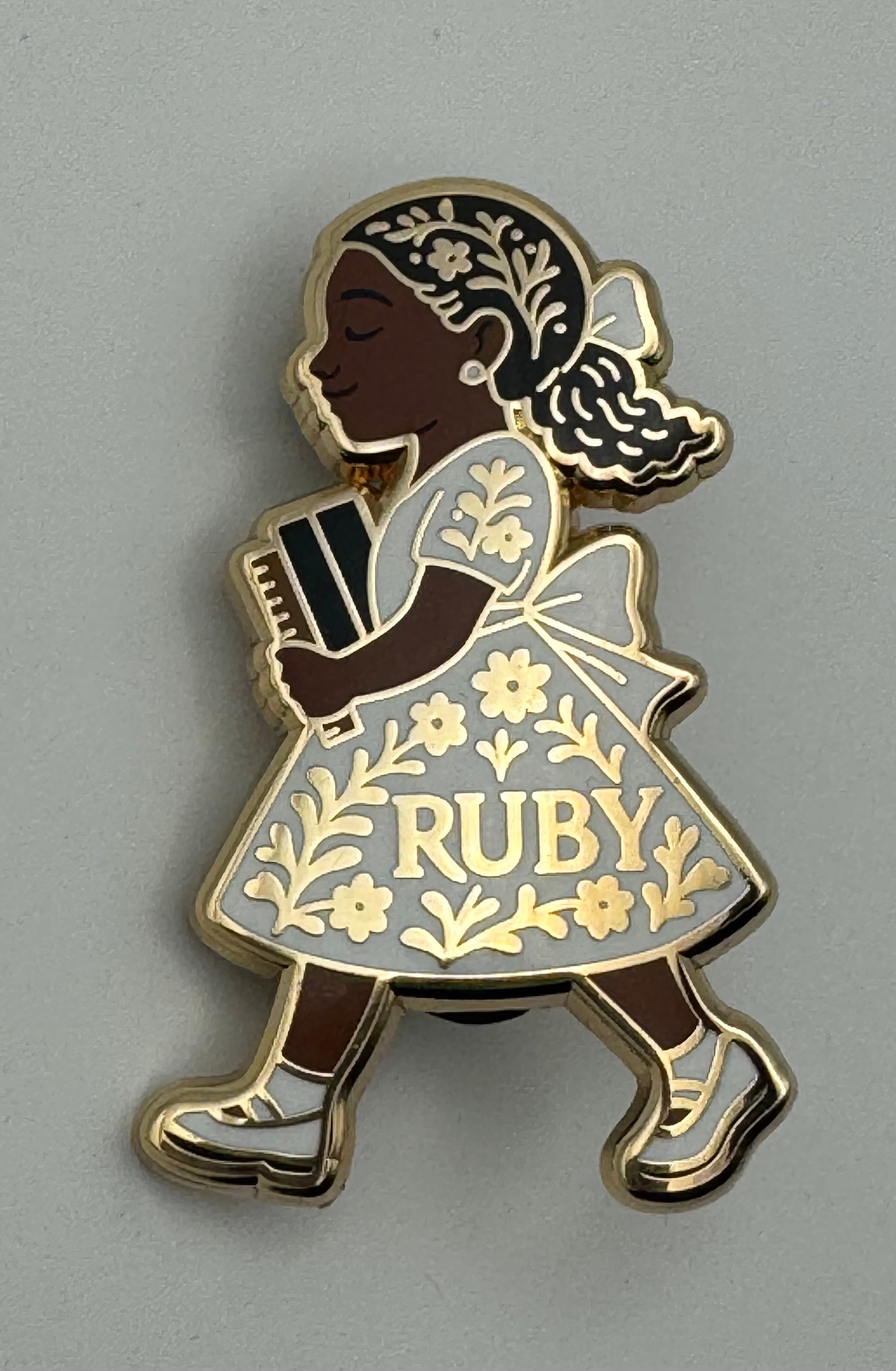 "Ruby" Pin - Courage, Carried Forward (Hard Enamel, Gold Accents)