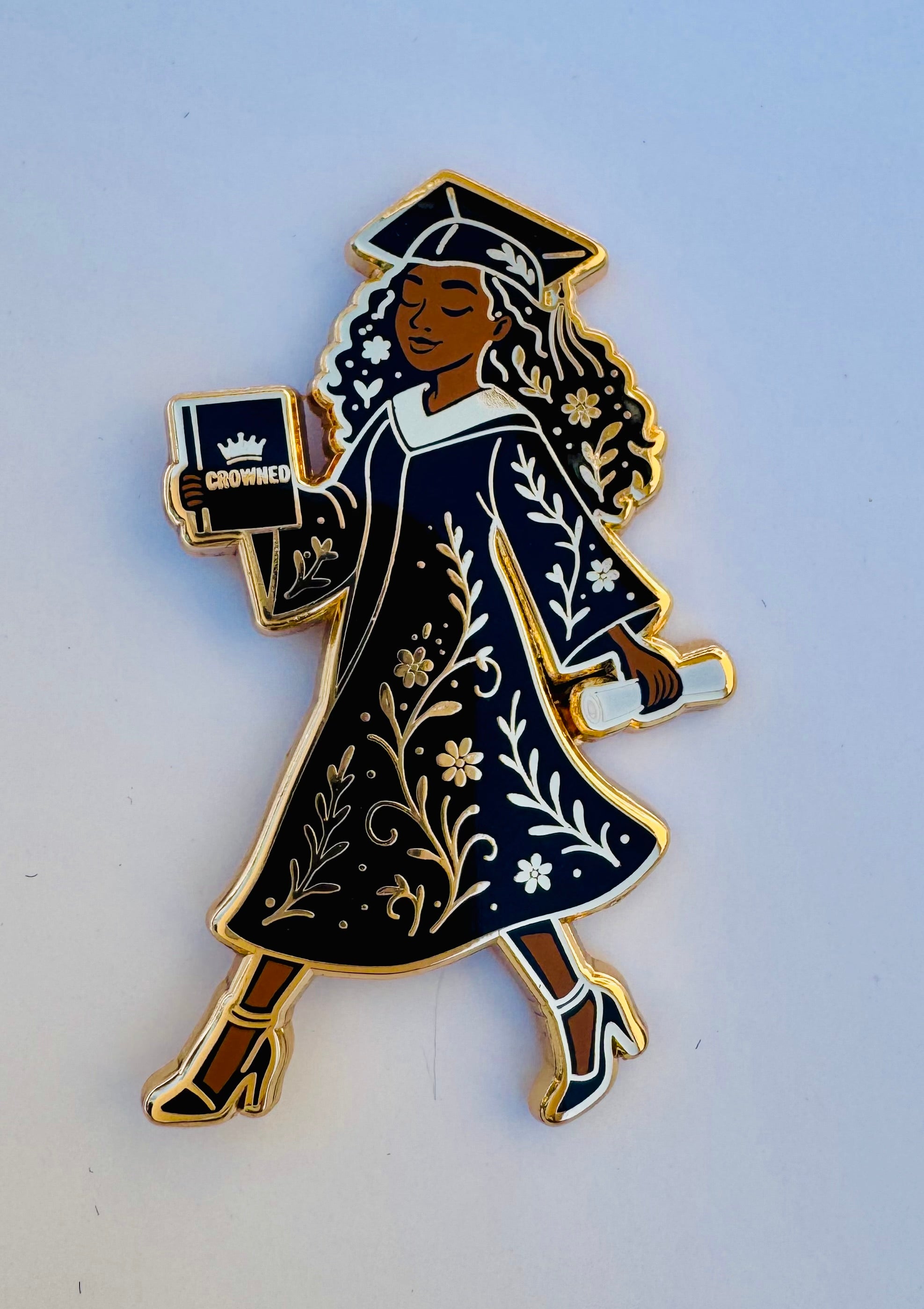 Crowned | Graduation Girl Pin