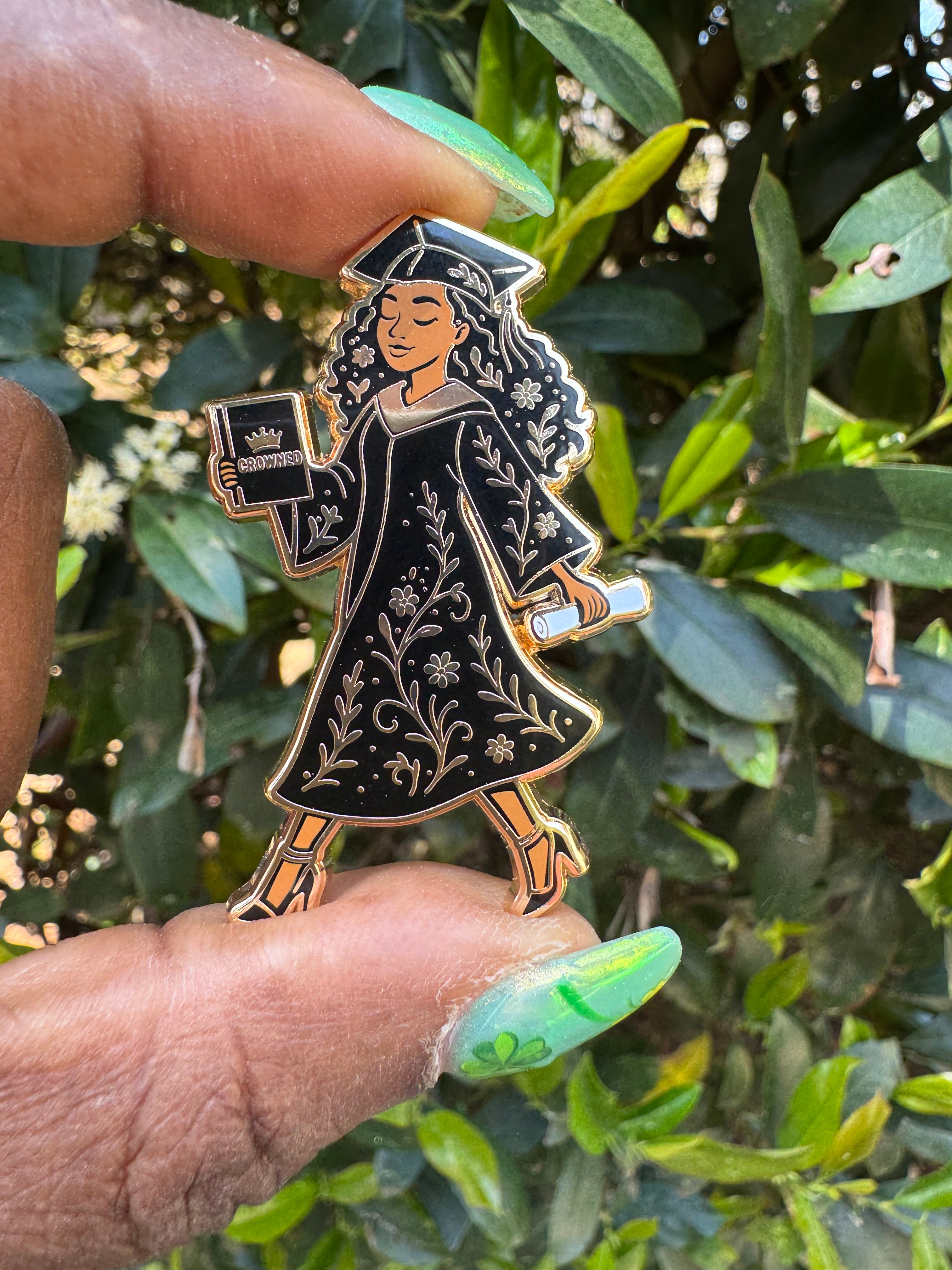 Crowned | Graduation Girl Pin