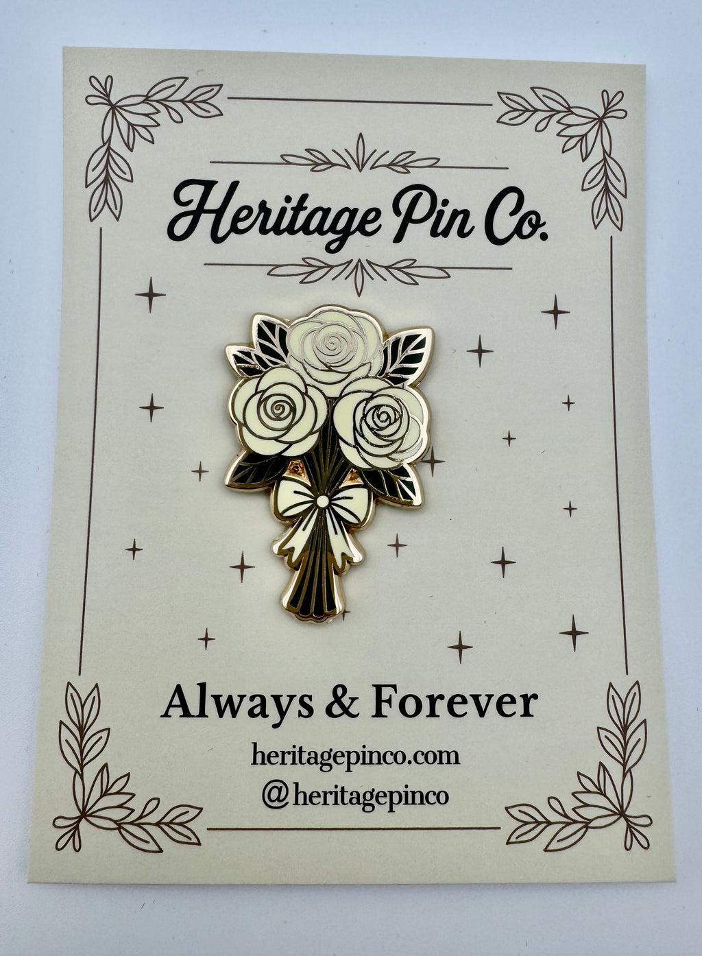 Floral Bouquet | Always & Forever Wedding Pin