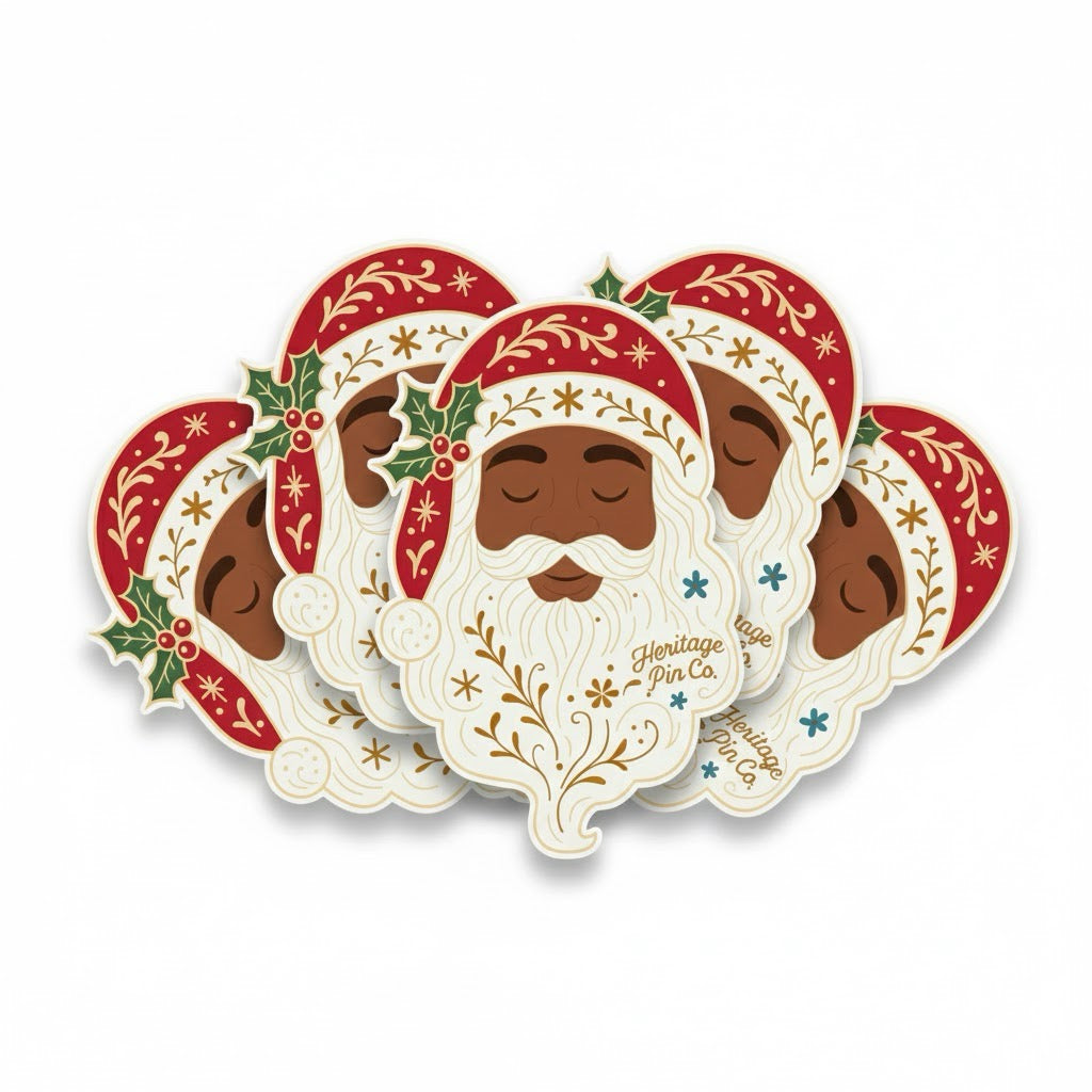 Whimsical Santa Keepsake Sticker (Set of 5)