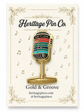 Say it Loud | Gold & Groove Microphone Pin
