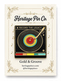 Record the Legacy | Gold & Groove Record Player Pin