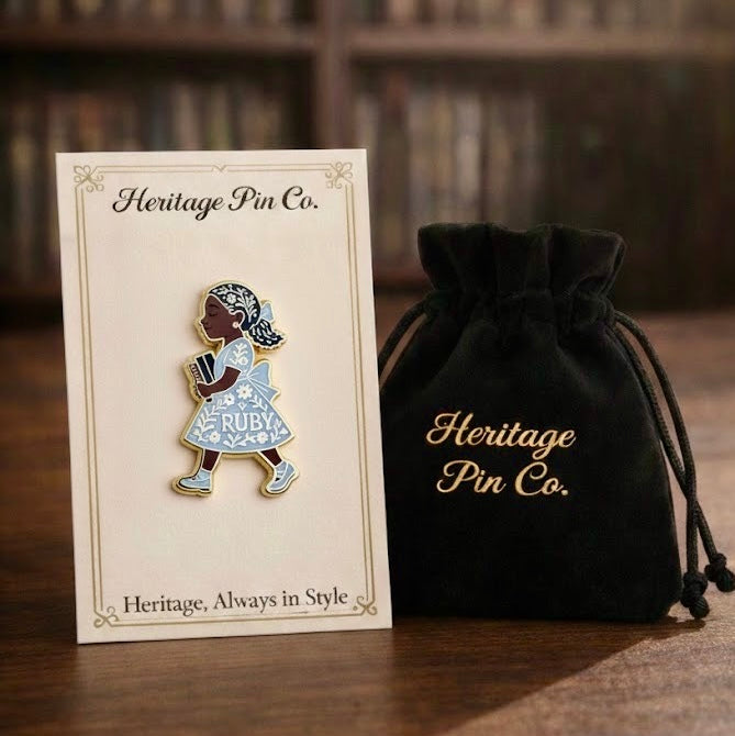 "Ruby" Pin - Courage, Carried Forward (Hard Enamel, Gold Accents)