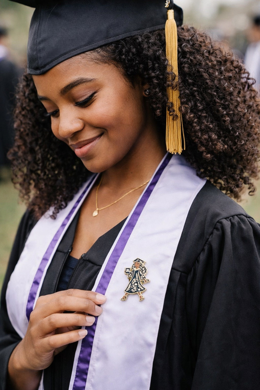 Crowned | Graduation Girl Pin