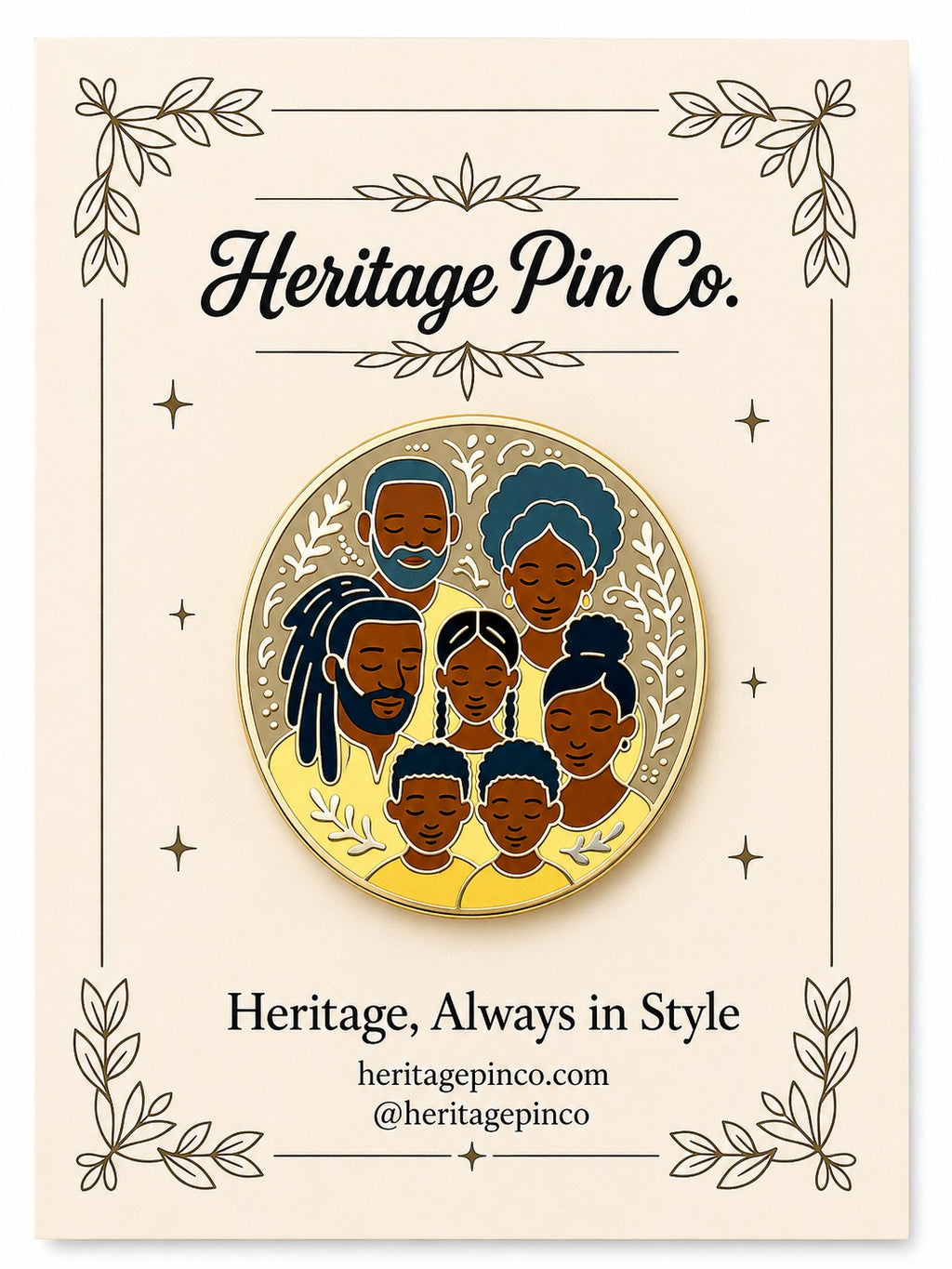 Generations | Heritage Family Portrait Pin