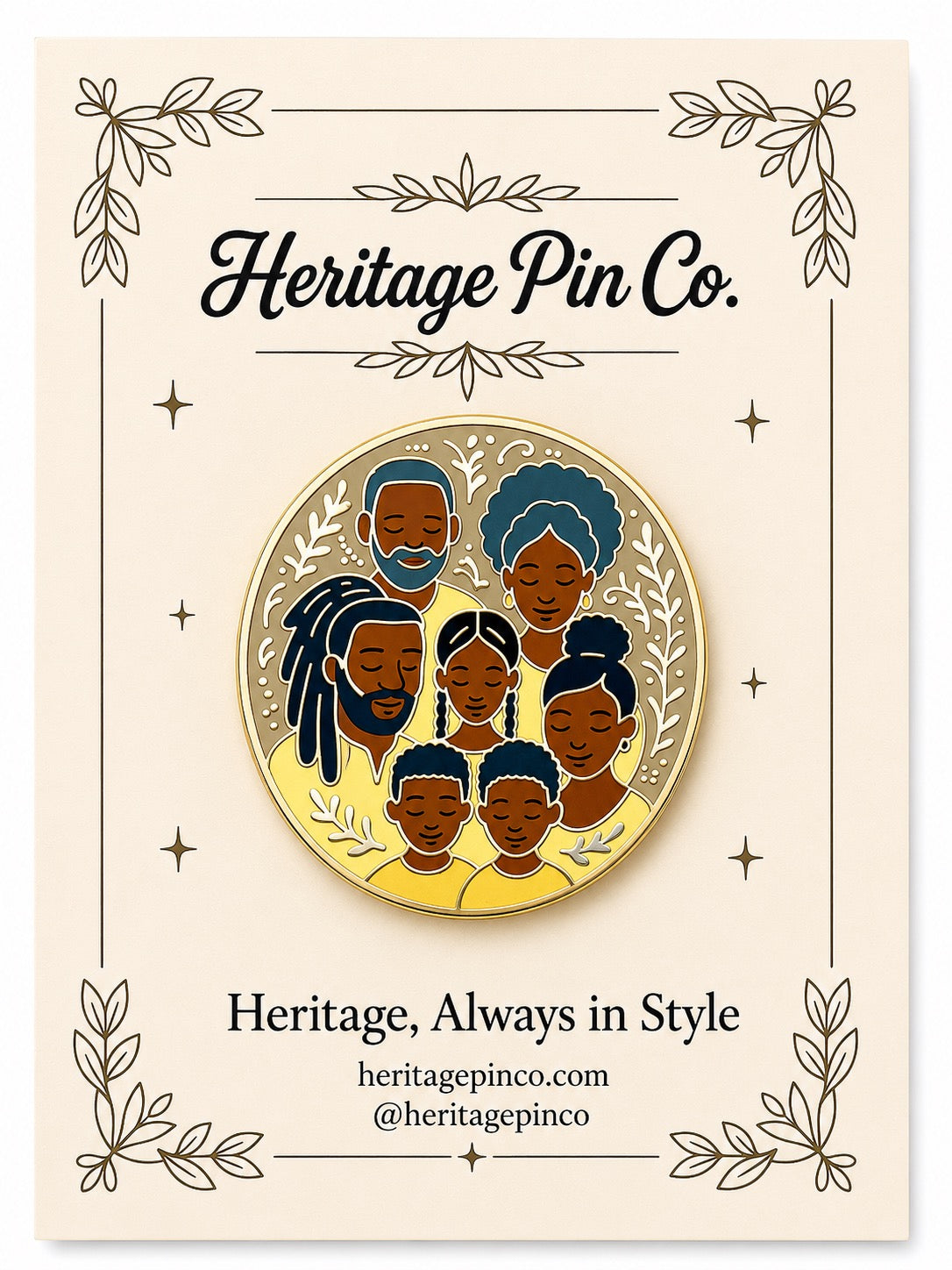 Generations | Heritage Family Portrait Pin