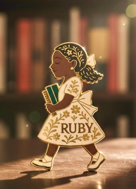 "Ruby" Pin - Courage, Carried Forward (Hard Enamel, Gold Accents)