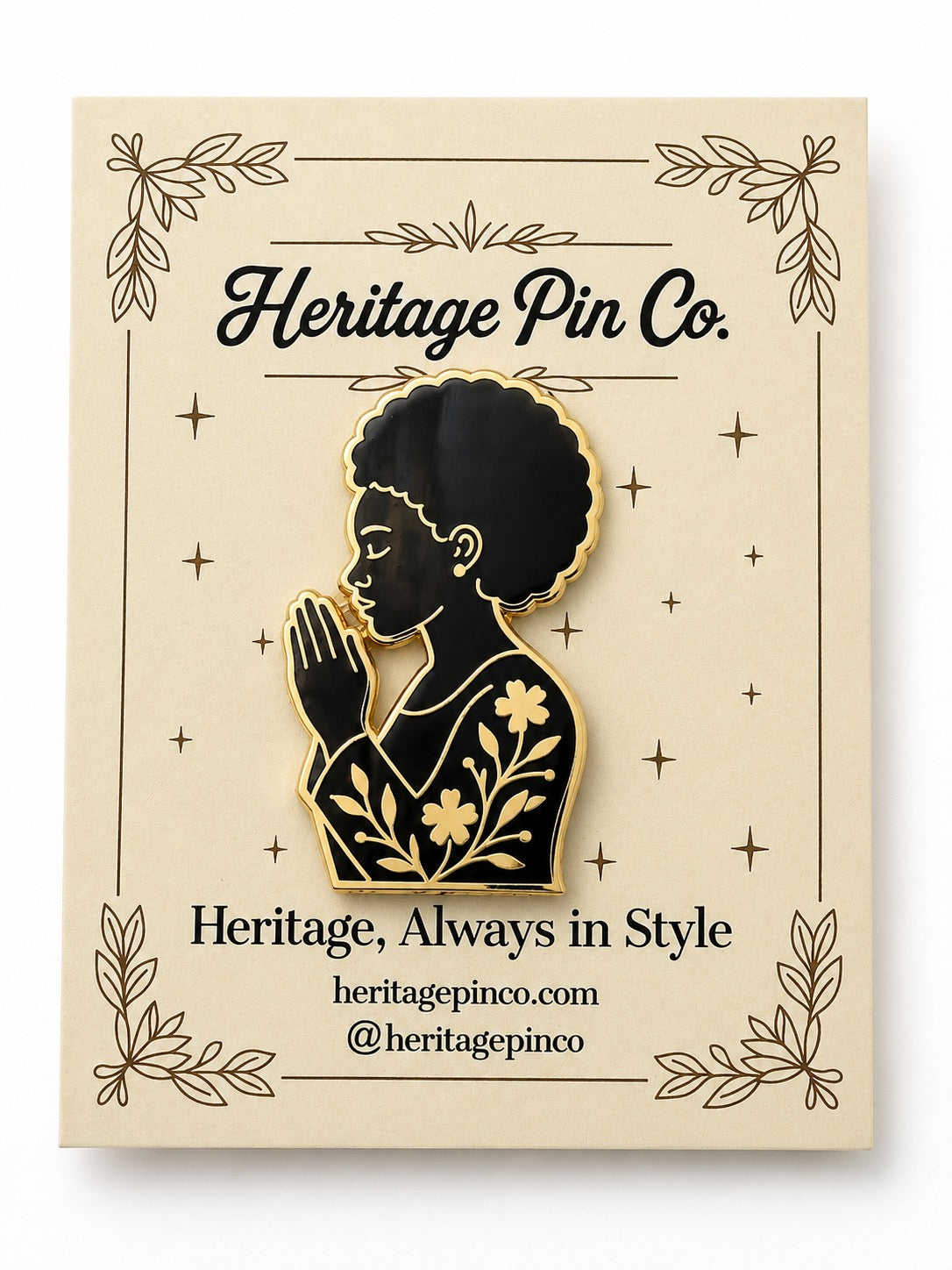 Grace in Devotion | Praying Woman Pin