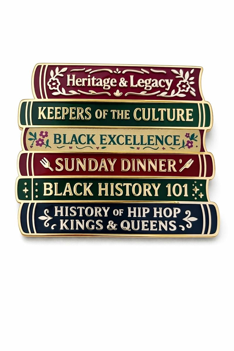 Library of Legacy Enamel Magnet | Stacked Books