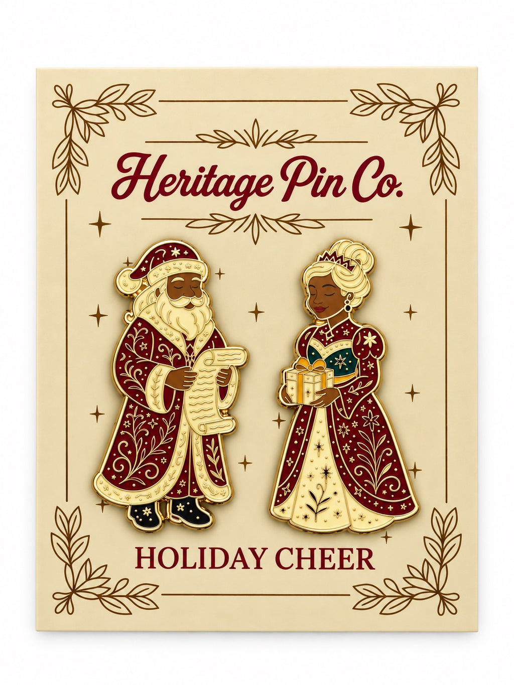 Santa & Mrs. Claus | Heritage Holiday Pin Set