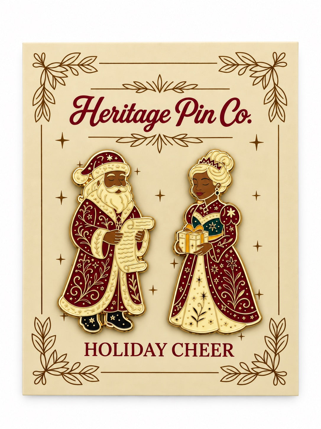Santa & Mrs. Claus | Heritage Holiday Pin Set