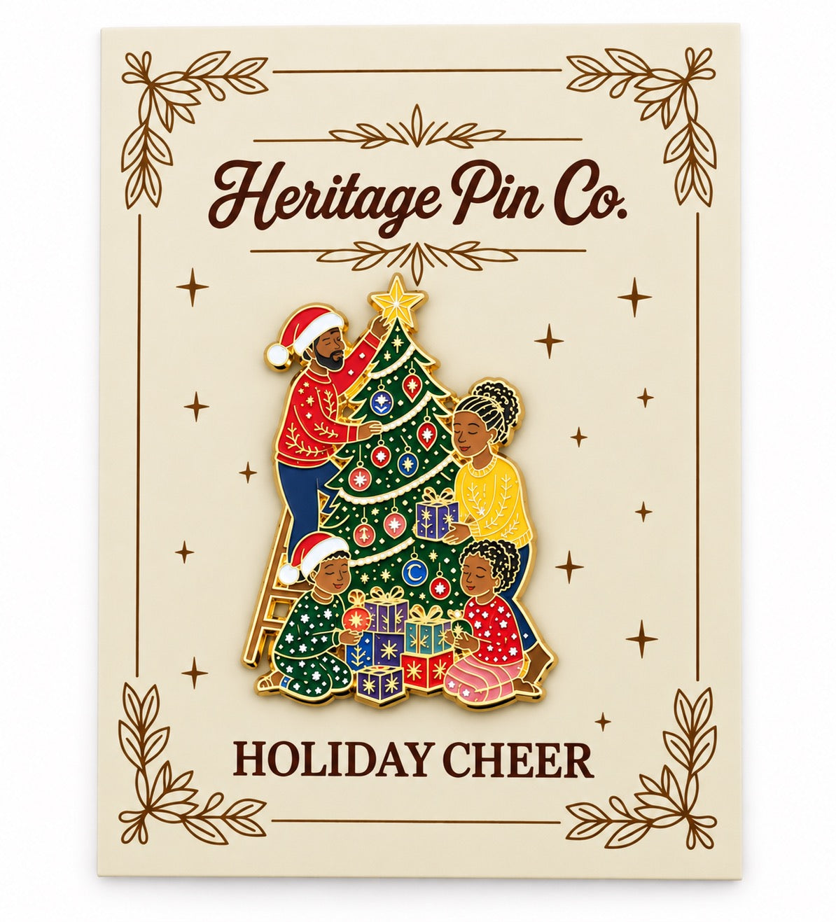 Family Christmas | Heritage Holiday Pin